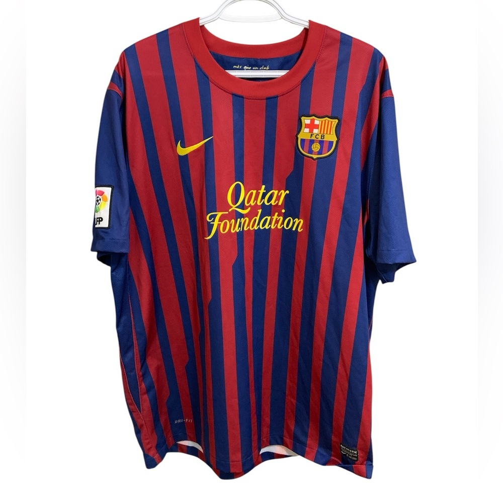 FC BARCELONA 2011/12 NIKE Home Soccer Football Kit Jersey Size 2XL Messi